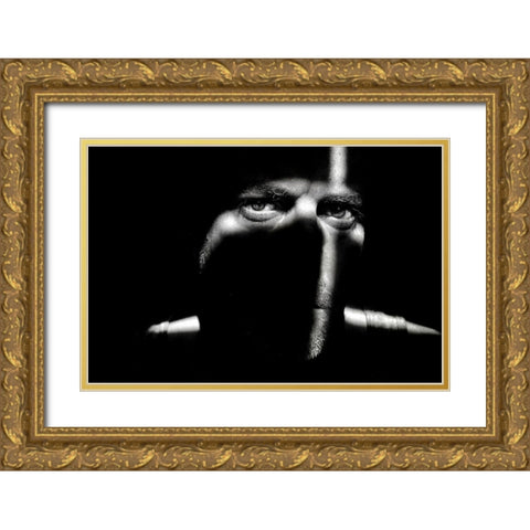 Only You Gold Ornate Wood Framed Art Print with Double Matting by Montegriffo (Nero), Claudio
