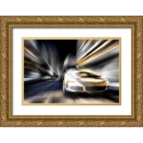 Untitled Gold Ornate Wood Framed Art Print with Double Matting by Perez, Eliran