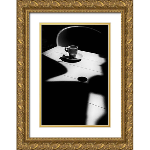 Coffee Time Gold Ornate Wood Framed Art Print with Double Matting by Azevedo, Olavo