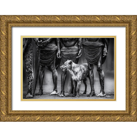 The Dog Gold Ornate Wood Framed Art Print with Double Matting by Stranak, Pavol
