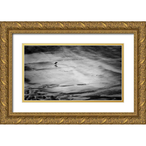 His Mistress The Sea Gold Ornate Wood Framed Art Print with Double Matting by Bland, Richard