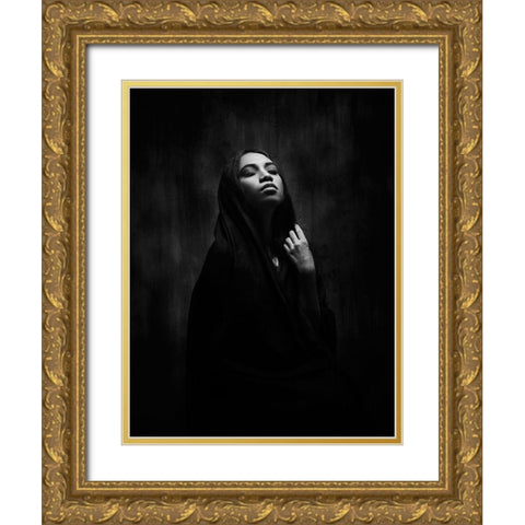 The Pieta Gold Ornate Wood Framed Art Print with Double Matting by Fadhlullah, Muhammad