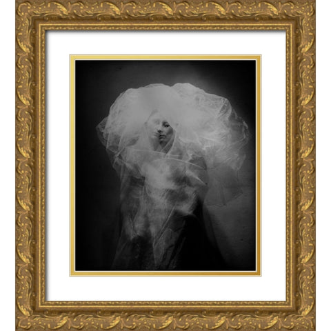 Medusa Gold Ornate Wood Framed Art Print with Double Matting by Vasiliev-Apostol, Yaroslav