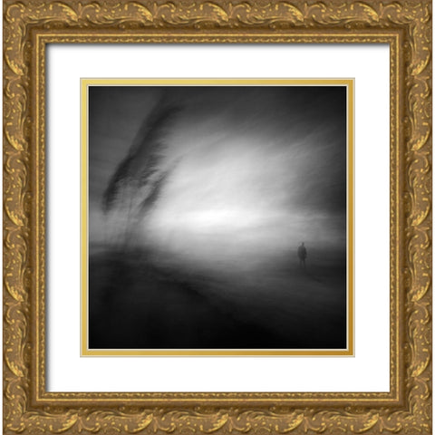 In The Middle Of Nowhere Gold Ornate Wood Framed Art Print with Double Matting by Pascual Buye, Santiago