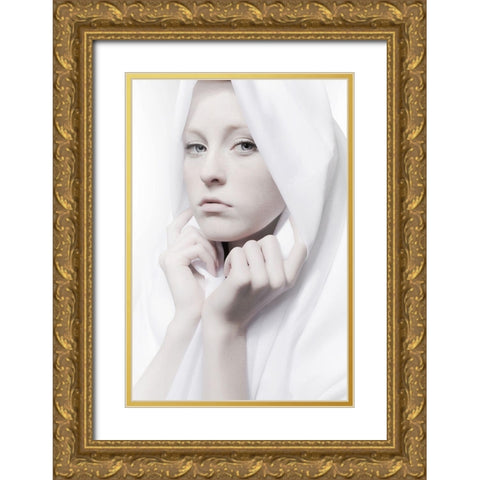 Anne Gold Ornate Wood Framed Art Print with Double Matting by Belzon, Carine