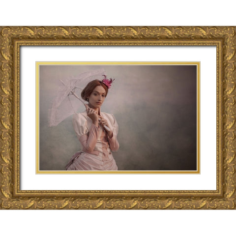 A Walk Gold Ornate Wood Framed Art Print with Double Matting by Mest, Olga