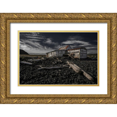 Wood Gold Ornate Wood Framed Art Print with Double Matting by Ingibergsson, Bragi