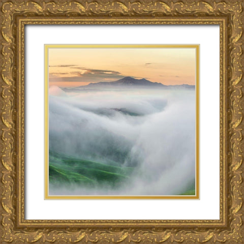 Foggy Morning Gold Ornate Wood Framed Art Print with Double Matting by Pawlak, Jarek