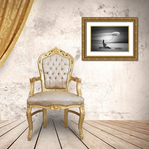 Holding On To The Past Gold Ornate Wood Framed Art Print with Double Matting by Biwit, Mark