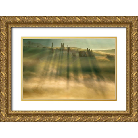 Mist... Gold Ornate Wood Framed Art Print with Double Matting by Browko, Krzysztof
