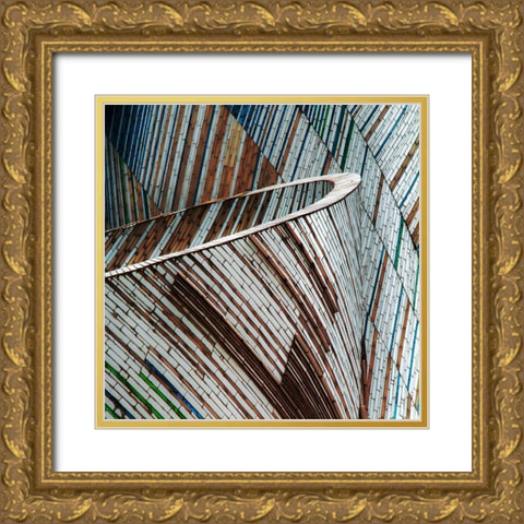 Colored Funnel Gold Ornate Wood Framed Art Print with Double Matting by Claes, Gilbert