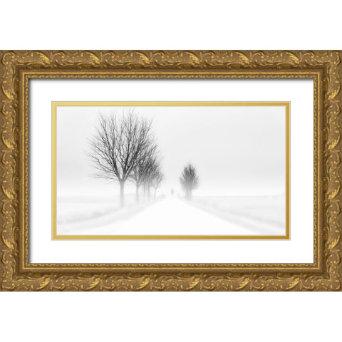 My Tiny World Gold Ornate Wood Framed Art Print with Double Matting by Tuinenga, Jacob