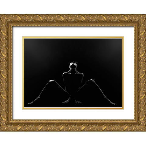 Alexa Gold Ornate Wood Framed Art Print with Double Matting by Kiss, Jozef