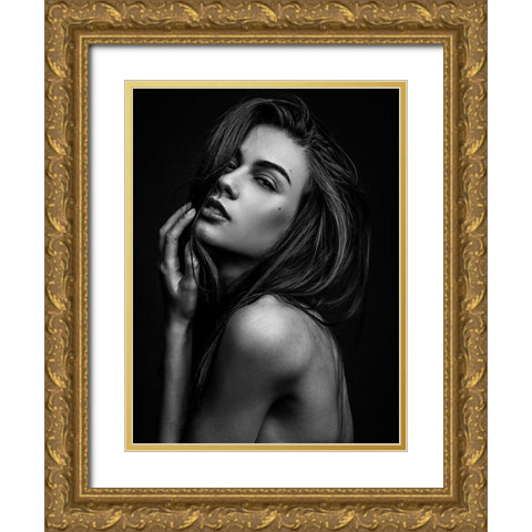 Natural Beauty Gold Ornate Wood Framed Art Print with Double Matting by Krystynek MQEP, Martin