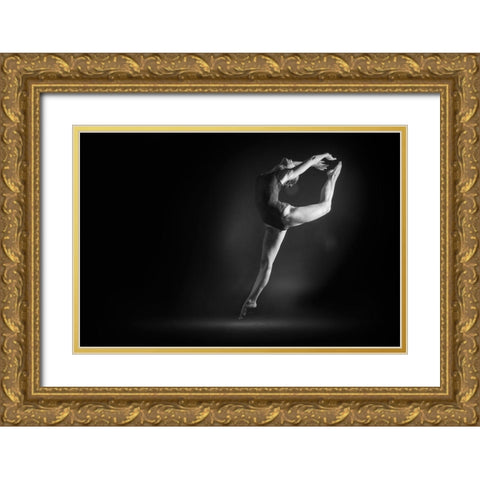 Tom Gold Ornate Wood Framed Art Print with Double Matting by Nissim, Elad