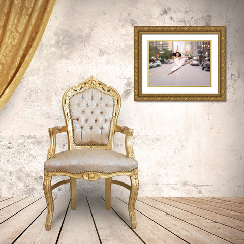 Untitled Gold Ornate Wood Framed Art Print with Double Matting by Andelman, Katie