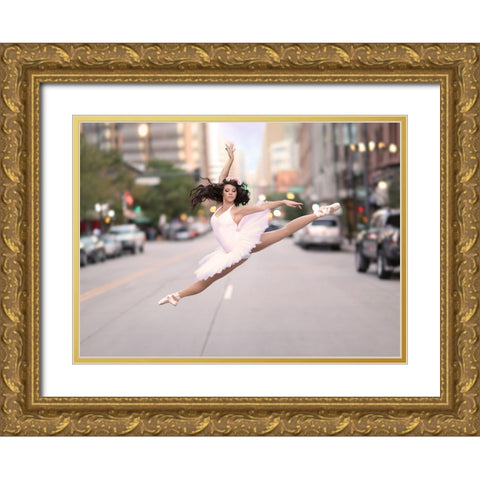 Untitled Gold Ornate Wood Framed Art Print with Double Matting by Andelman, Katie