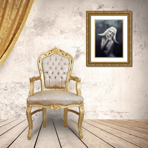 Blessings Gold Ornate Wood Framed Art Print with Double Matting by kenp