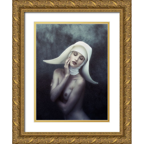 Blessings Gold Ornate Wood Framed Art Print with Double Matting by kenp