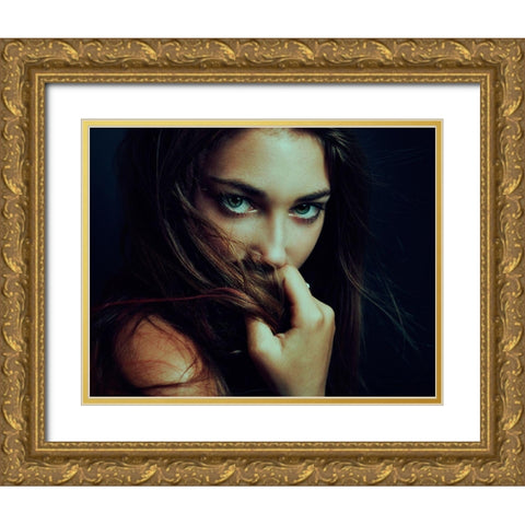 Untitled Gold Ornate Wood Framed Art Print with Double Matting by Rise, Zachar