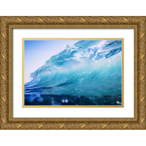 Glass Wave Gold Ornate Wood Framed Art Print with Double Matting by Firsov, Arti