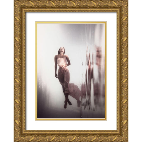 Dreaming Nymph Gold Ornate Wood Framed Art Print with Double Matting by Slegrova, Gabriela
