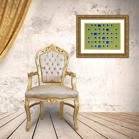 39 Windows Gold Ornate Wood Framed Art Print with Double Matting by Lykke, Jan