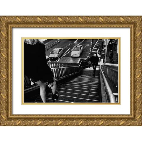 Untitled Gold Ornate Wood Framed Art Print with Double Matting by Suzuki, Tatsuo