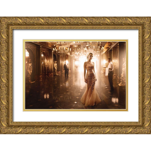 Gold Gold Ornate Wood Framed Art Print with Double Matting by Parishkov, Sergey
