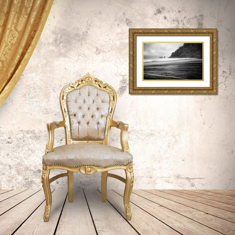 Vik Trails Gold Ornate Wood Framed Art Print with Double Matting by Klemensak, Tomaz