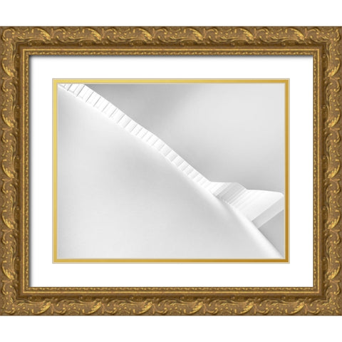 The Incoming Light Gold Ornate Wood Framed Art Print with Double Matting by Van De, Jeroen