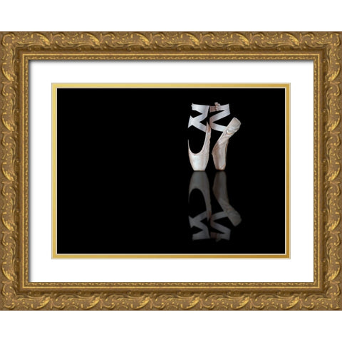 Ballet Gold Ornate Wood Framed Art Print with Double Matting by Pentony MA, Pauline