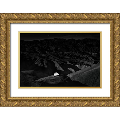 On The Rock Gold Ornate Wood Framed Art Print with Double Matting by Chenglu, Simon