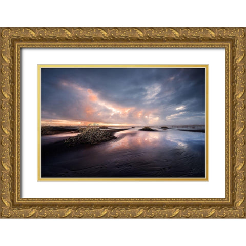 Black Sand Gold Ornate Wood Framed Art Print with Double Matting by Martin Castan, David
