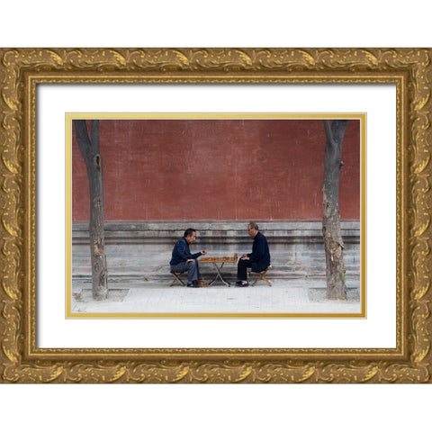 The Street - The Living Room Gold Ornate Wood Framed Art Print with Double Matting by Johansson, Jonas