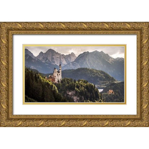 The Two Castles Gold Ornate Wood Framed Art Print with Double Matting by Wonisch, Andreas