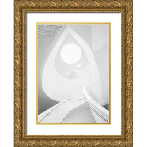 Stairway To Heaven Gold Ornate Wood Framed Art Print with Double Matting by van Son, Greetje