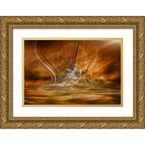 The Rising Gold Ornate Wood Framed Art Print with Double Matting by Marthinussen, Willy
