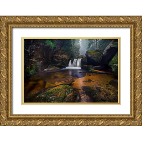 River Tales Gold Ornate Wood Framed Art Print with Double Matting by Stoszko, Lucjan