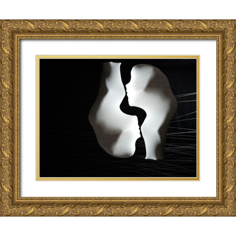 Twins Gold Ornate Wood Framed Art Print with Double Matting by Zahirimehr, Maryam