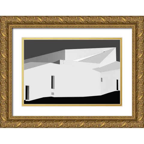 Doors And Windows Gold Ornate Wood Framed Art Print with Double Matting by Azevedo, Olavo