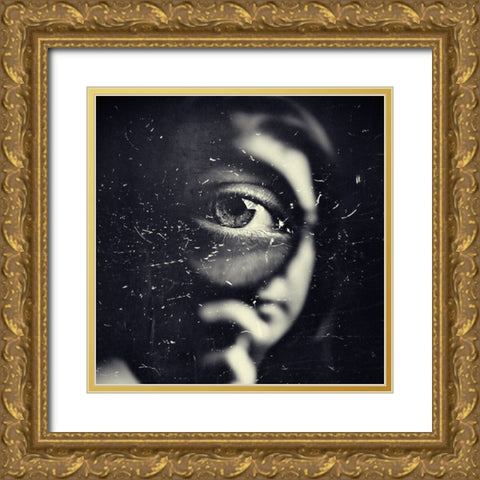 I Gold Ornate Wood Framed Art Print with Double Matting by Hayman, Oren