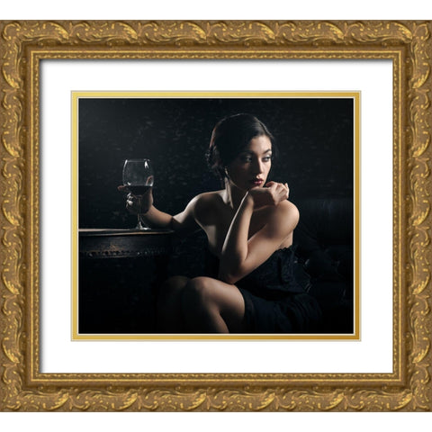 *** Gold Ornate Wood Framed Art Print with Double Matting by Shestopalov, Constantin