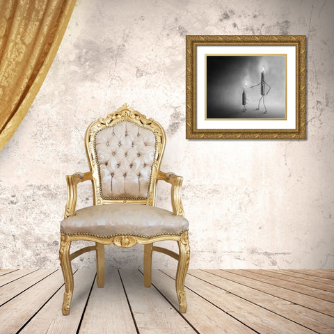 Baptism Of Fire Gold Ornate Wood Framed Art Print with Double Matting by Toniolo, Giorgio