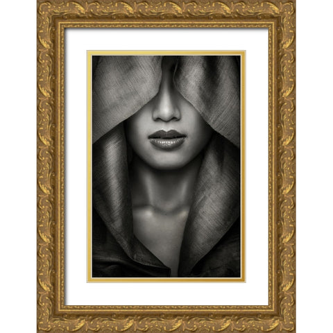 Hood Gold Ornate Wood Framed Art Print with Double Matting by azalaka