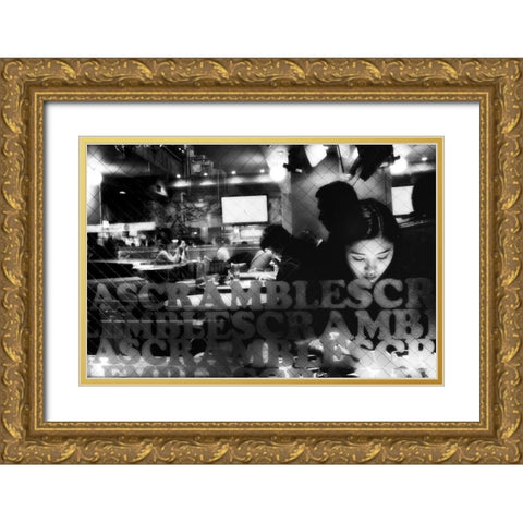Cafe Gold Ornate Wood Framed Art Print with Double Matting by Suzuki, Tatsuo