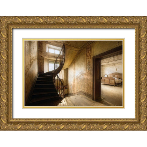 Untitled Gold Ornate Wood Framed Art Print with Double Matting by Boomsma, Paul