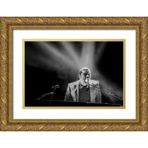 Beat It Gold Ornate Wood Framed Art Print with Double Matting by L, Christophe