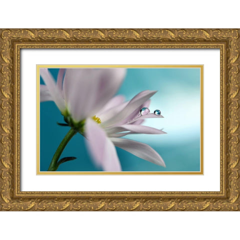 In Turquoise Company Gold Ornate Wood Framed Art Print with Double Matting by Westum, Heidi