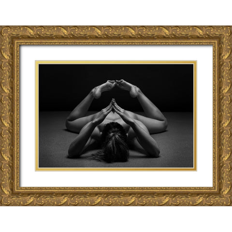 Bodyscape Gold Ornate Wood Framed Art Print with Double Matting by Belovodchenko, Anton